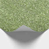 Green Faux Glitter Cadeaupapier (Hoek)