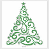 Green Faux Glitter | kerstboomstructuur Sticker (Vel)