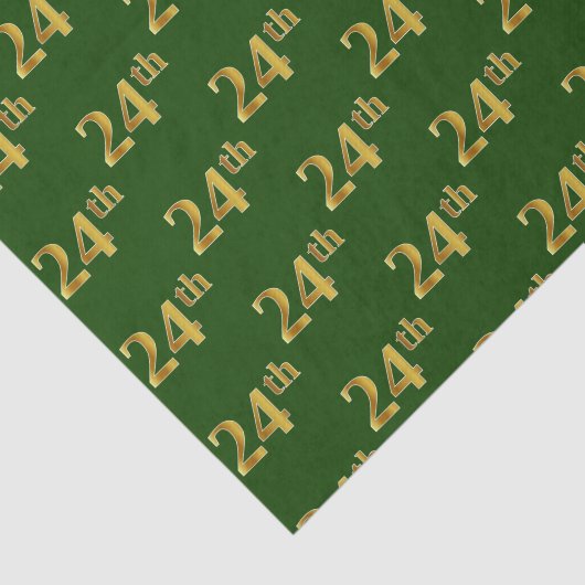 Green, Faux Gold 24th (24ste) event Tissuepapier (Detail)