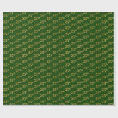 Green, Faux Gold 25th (25th) Event Cadeaupapier (Vlak)