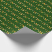 Green, Faux Gold 26th (26th) Event Cadeaupapier (Hoek)