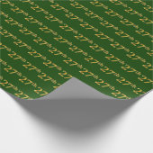 Green, Faux Gold 27th (27th) Event Cadeaupapier (Hoek)