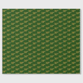 Green, Faux Gold 30th (Dertigste) Event Cadeaupapier (Vlak)