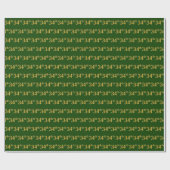 Green, Faux Gold 34th (34e) event Cadeaupapier (Vlak)