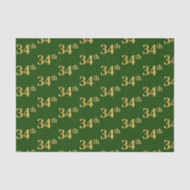 Green, Faux Gold 34th (34e) event Tissuepapier