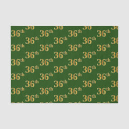 Green, Faux Gold 36th (Zesendertig) event Tissuepapier