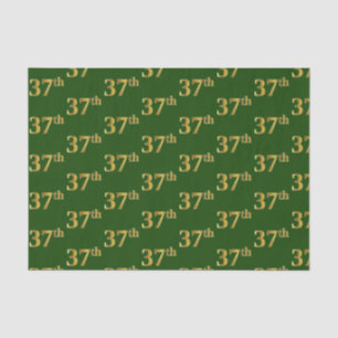 Green, Faux Gold 37th (Dertig-7e) Event Tissuepapier