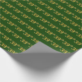 Green, Faux Gold 39th (negenendertig) event Cadeaupapier (Hoek)