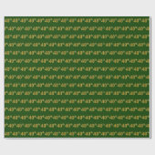 Green, Faux Gold 40th (40ste) event Cadeaupapier (Vlak)