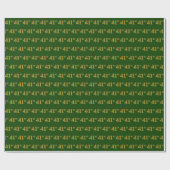 Green, Faux Gold 41st (41ste) event Cadeaupapier (Vlak)