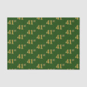 Green, Faux Gold 41st (41ste) event Tissuepapier (Voorkant)