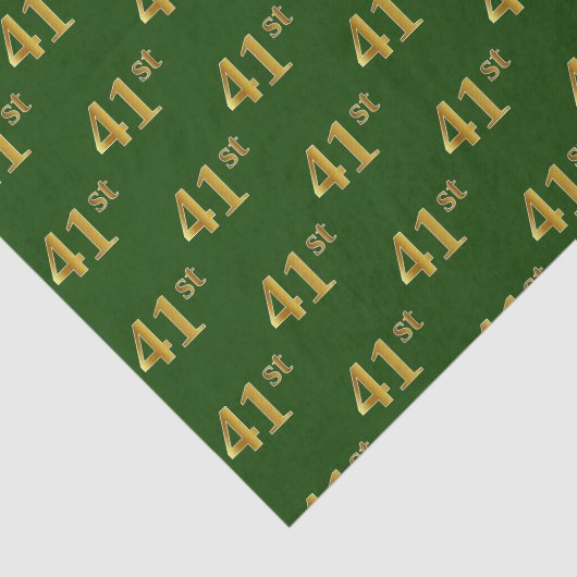 Green, Faux Gold 41st (41ste) event Tissuepapier (Detail)