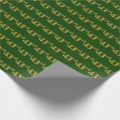 Green, Faux Gold 43e (43e) gebeurtenis Cadeaupapier (Hoek)