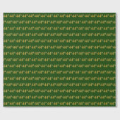 Green, Faux Gold 44th (44e) event Cadeaupapier (Vlak)