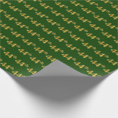 Green, Faux Gold 44th (44e) event Cadeaupapier (Hoek)