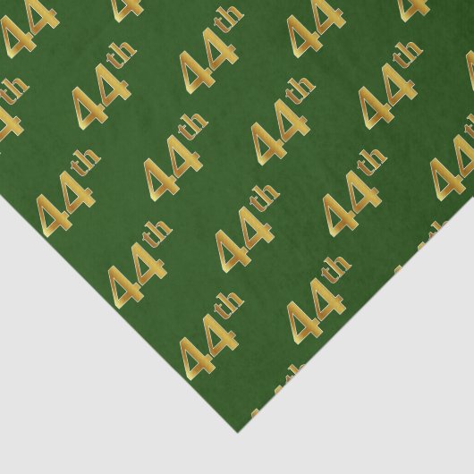 Green, Faux Gold 44th (44e) event Tissuepapier (Detail)