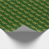 Green, Faux Gold 48th (achtenveertig) event Cadeaupapier (Hoek)
