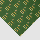 Green, Faux Gold 51st (vijftig-eerste) gebeurtenis Tissuepapier (Detail)
