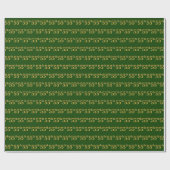 Green, Faux Gold 55th (55th) Event Cadeaupapier (Vlak)