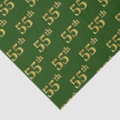 Green, Faux Gold 55th (55th) Event Tissuepapier (Detail)
