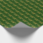 Green, Faux Gold 58th (58ste) event Cadeaupapier (Hoek)
