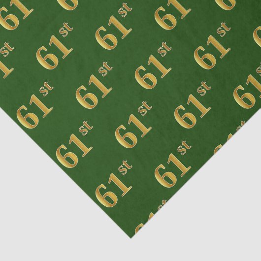 Green, Faux Gold 61st (61ste) gebeurtenis Tissuepapier (Detail)