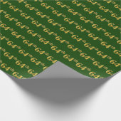Green, Faux Gold 64th (64ste) event Cadeaupapier (Hoek)