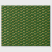 Green, Faux Gold 66th (66th) Event Cadeaupapier (Vlak)