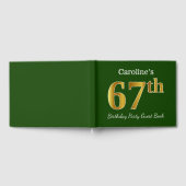 Green, Faux Gold 67th Birthday Party + aangepaste  Gastenboek (Volledig)
