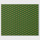 Green, Faux Gold 68th (68ste) event Cadeaupapier (Vlak)
