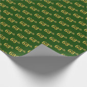 Green, Faux Gold 68th (68ste) event Cadeaupapier (Hoek)