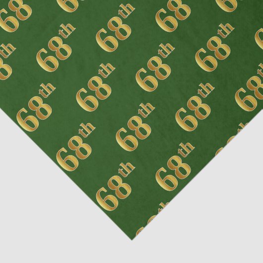 Green, Faux Gold 68th (68ste) event Tissuepapier (Detail)