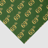 Green, Faux Gold 69th (69th) Event Tissuepapier (Detail)