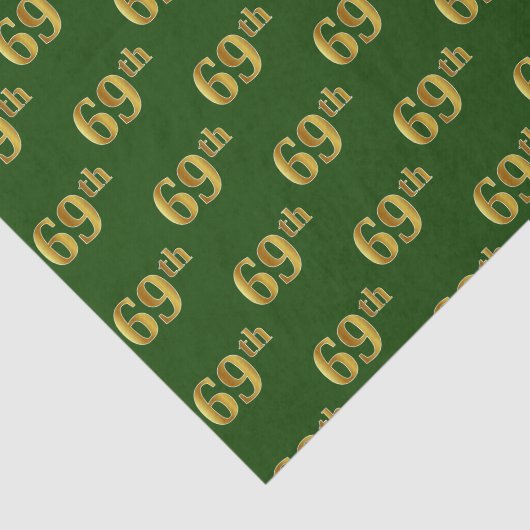 Green, Faux Gold 69th (69th) Event Tissuepapier (Detail)