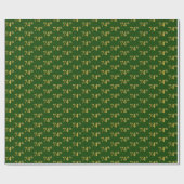 Green, Faux Gold 74th (74e) event Cadeaupapier (Vlak)