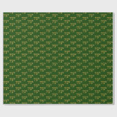 Green, Faux Gold 75th (75e) event Cadeaupapier (Vlak)