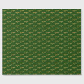 Green, Faux Gold 77th (77e) Event Cadeaupapier (Vlak)