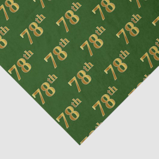 Green, Faux Gold 78th (achtenzeventig) event Tissuepapier (Detail)