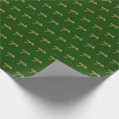 Green, Faux Gold 7th (7e) Event Cadeaupapier (Hoek)