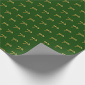 Green, Faux Gold 7th (7e) Event Cadeaupapier (Hoek)
