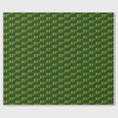 Green, Faux Gold 83rd (80-derde) event Cadeaupapier (Vlak)