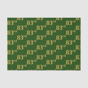 Green, Faux Gold 83rd (80-derde) event Tissuepapier