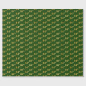 Green, Faux Gold 84th (84ste) event Cadeaupapier (Vlak)