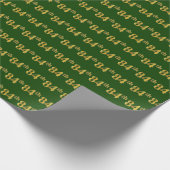 Green, Faux Gold 84th (84ste) event Cadeaupapier (Hoek)