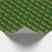 Green, Faux Gold 85th (85th) Event Cadeaupapier (Hoek)