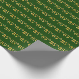 Green, Faux Gold 85th (85th) Event Cadeaupapier