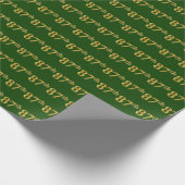 Green, Faux Gold 87th (87th) Event Cadeaupapier (Hoek)