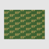 Green, Faux Gold 89th (89th) Event Tissuepapier (Voorkant)