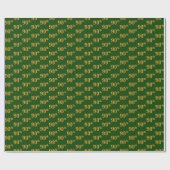 Green, Faux Gold 90th (Ninetieth) Event Cadeaupapier (Vlak)