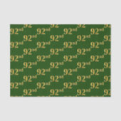 Green, Faux Gold 92nd (negenennegentig) Event Tissuepapier (Voorkant)